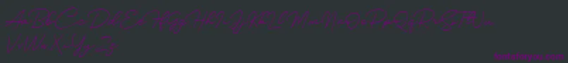 Silhouette Font – Purple Fonts on Black Background