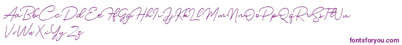 Silhouette Font – Purple Fonts on White Background