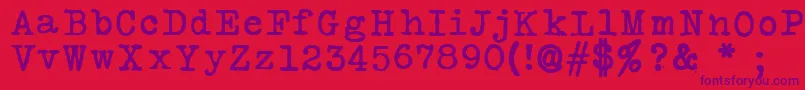 SilkRemington SBold Font – Purple Fonts on Red Background