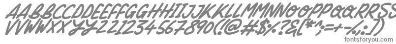 Czcionka Silky Smooth Italic – szare czcionki na białym tle