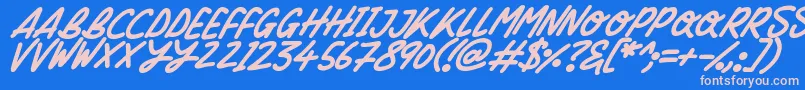 fuente Silky Smooth Italic – Fuentes Rosadas Sobre Fondo Azul