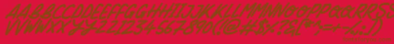 fuente Silky Smooth Italic – Fuentes Marrones Sobre Fondo Rojo