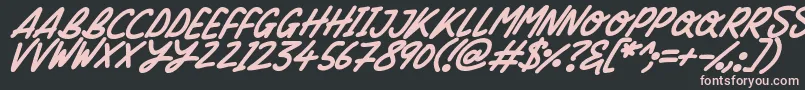 fuente Silky Smooth Italic – Fuentes Rosadas Sobre Fondo Negro