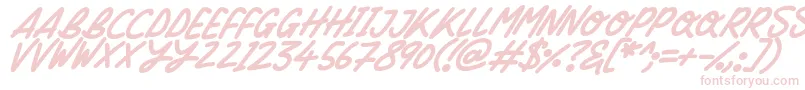 Silky Smooth Italic Font – Pink Fonts on White Background