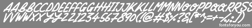 Silky Smooth Italic Font – White Fonts on Gray Background