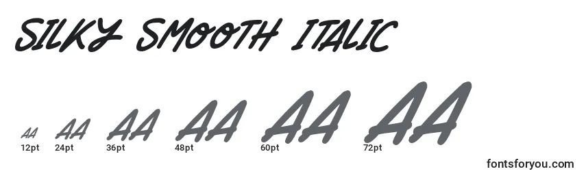 Tamanhos de fonte Silky Smooth Italic (140910)