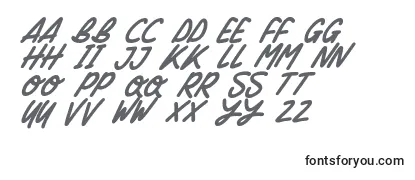 Silky Smooth Italic -fontin tarkastelu