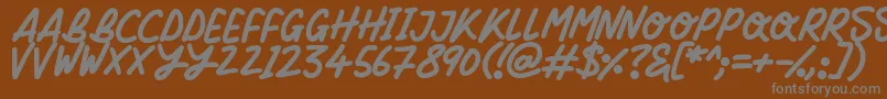 Silky Smooth Font – Gray Fonts on Brown Background