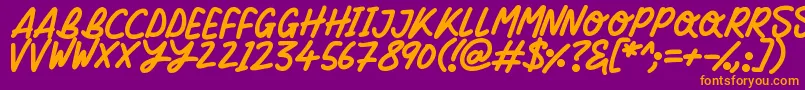 More about Silky Smooth Font Silky Smooth Font – Orange Fonts on Purple Background