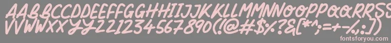 Silky Smooth Font – Pink Fonts on Gray Background