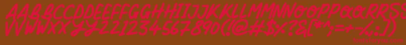 Silky Smooth Font – Red Fonts on Brown Background