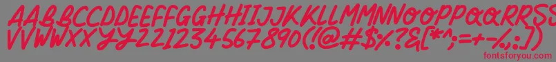 Silky Smooth Font – Red Fonts on Gray Background