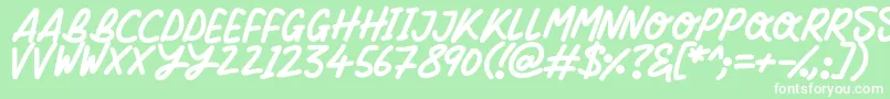 Silky Smooth Font – White Fonts on Green Background