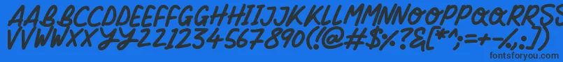 Silky Smooth Font – Black Fonts on Blue Background