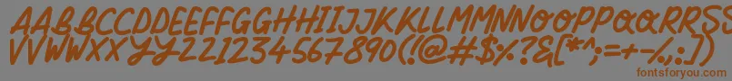 Silky Smooth Font – Brown Fonts on Gray Background