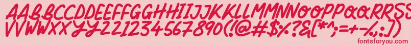 More about Silky Smooth Font Silky Smooth Font – Red Fonts on Pink Background