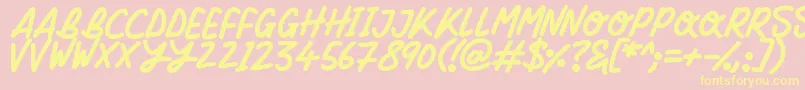 More about Silky Smooth Font Silky Smooth Font – Yellow Fonts on Pink Background