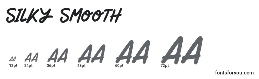 Größen der Schriftart Silky Smooth (140912)