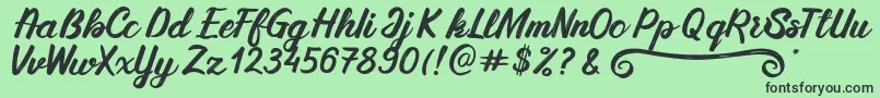 fuente SilkyMilky Regular – Fuentes Negras Sobre Fondo Verde