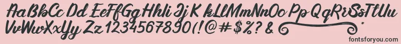 SilkyMilky Regular-Schriftart – Schwarze Schriften auf rosa Hintergrund