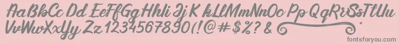 Police SilkyMilky Regular – polices grises sur fond rose