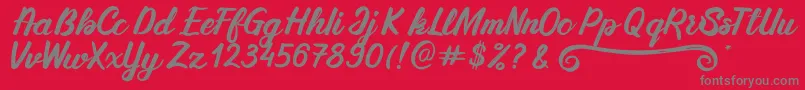 SilkyMilky Regular Font – Gray Fonts on Red Background