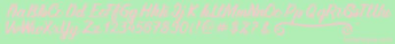 SilkyMilky Regular Font – Pink Fonts on Green Background