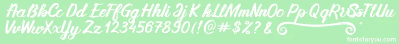 Police SilkyMilky Regular – polices blanches sur fond vert