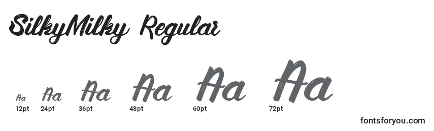 SilkyMilky Regular Font Sizes