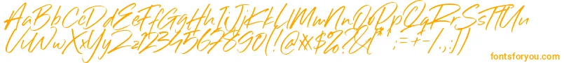 Sillii Willinn Font-Schriftart – Orangefarbene Schriften