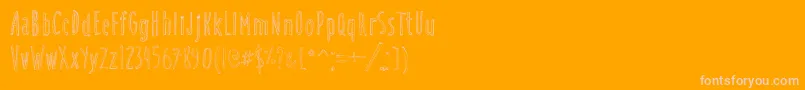 Silly Cartoon Font – Pink Fonts on Orange Background