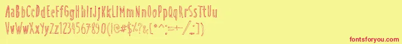 Silly Cartoon Font – Red Fonts on Yellow Background