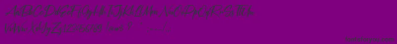 Silver Pen Font – Black Fonts on Purple Background