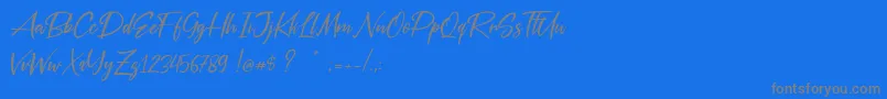 Silver Pen-Schriftart – Graue Schriften auf blauem Hintergrund