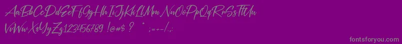 Silver Pen Font – Gray Fonts on Purple Background