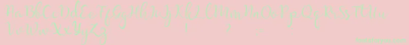 silver soul Font – Green Fonts on Pink Background