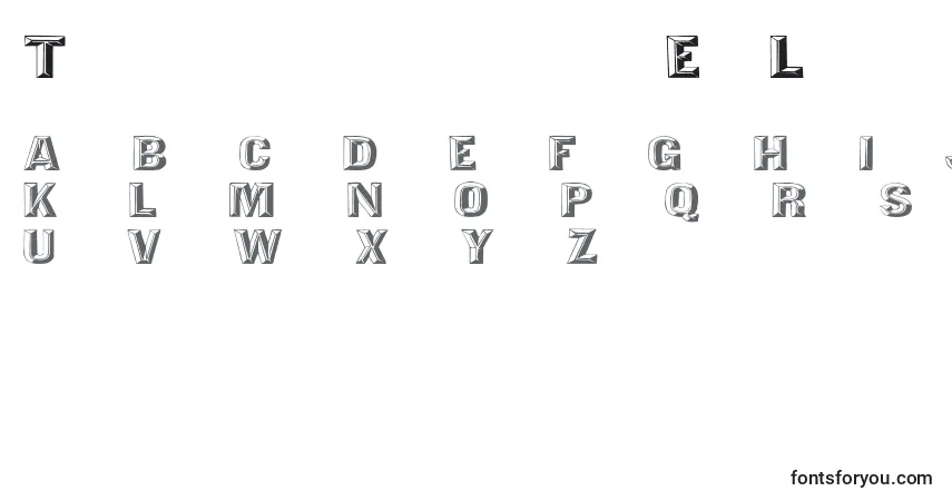 Fuente TejaratchiExLefti - alfabeto, números, caracteres especiales