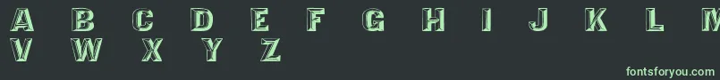 フォントTejaratchiExLefti – 黒い背景に緑の文字