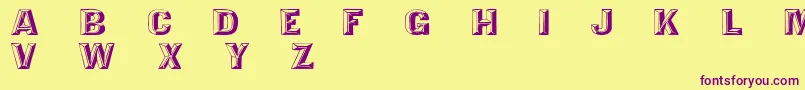 TejaratchiExLefti Font – Purple Fonts on Yellow Background