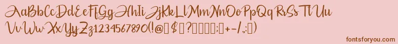 Silvermain Font – Brown Fonts on Pink Background