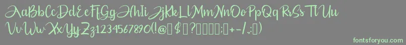 Шрифт Silvermain – зелёные шрифты на сером фоне