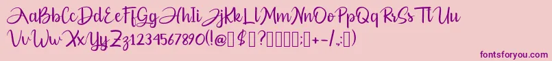 Silvermain Font – Purple Fonts on Pink Background