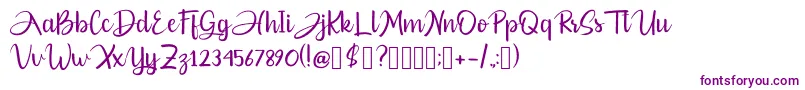 Silvermain Font – Purple Fonts on White Background