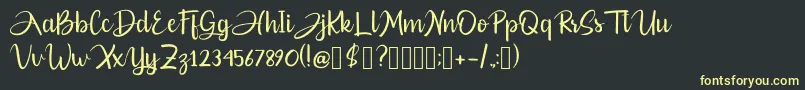 Silvermain Font – Yellow Fonts on Black Background