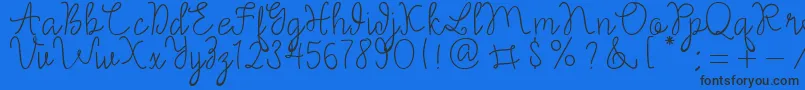 Silversmith Font – Black Fonts on Blue Background