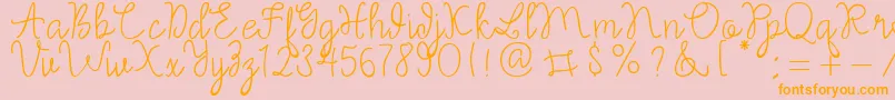 Silversmith Font – Orange Fonts on Pink Background