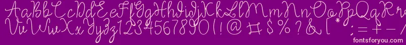 Silversmith Font – Pink Fonts on Purple Background