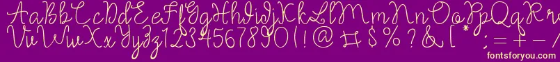 Silversmith Font – Yellow Fonts on Purple Background