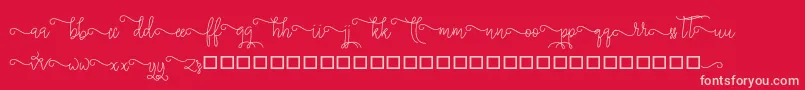 silverstar Font – Pink Fonts on Red Background