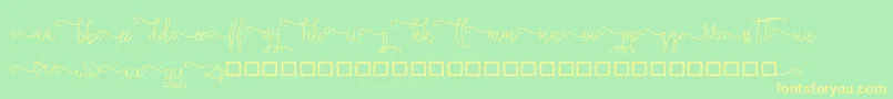 silverstar Font – Yellow Fonts on Green Background